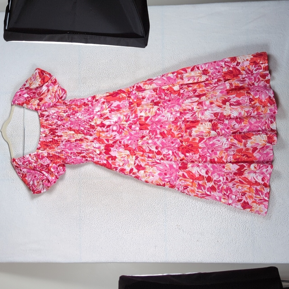 Floral Pink Midi Dress